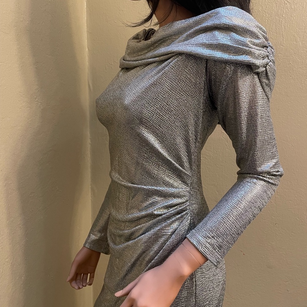 Betsy & Adam Womens Off the Shoulder Asymmetrical Dress.  Size 10